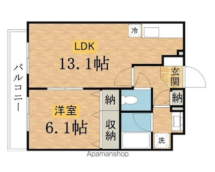 Ａｍａｂｉｌｉｓ[1LDK/44.53m2]の間取図
