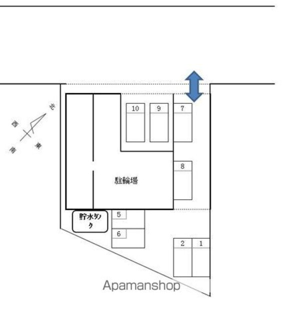 フォースアベニュー[1R/13.87m2]の配置図