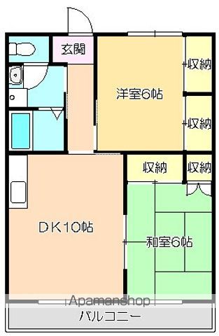 【ハイツフジオの間取り】