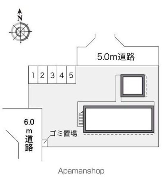レオパレスＷＥＳＴＩＮ[1K/20.28m2]の配置図