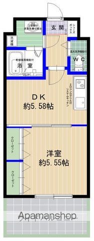 福岡市東区千早のマンションの間取り