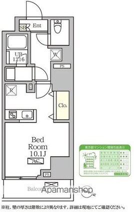 コートレジデンス南大塚[1R/30.11m2]の間取図