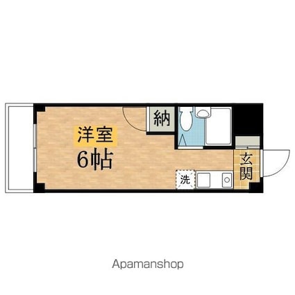 アーバンヒルズテリー[1R/17.82m2]の間取図