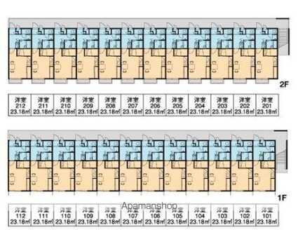 レオパレスＣａｓａＹａｓｈｉｍａ[1K/23.18m2]の配置図