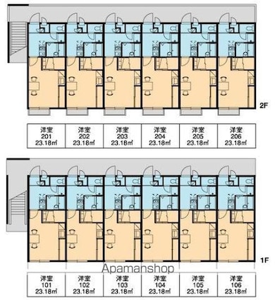 レオパレスＥｓｐｅｒｏｕｎｔｏ[1K/23.18m2]の配置図