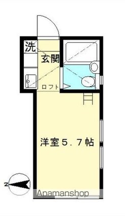 スターシェモア代田橋[1R/13.41m2]の間取図