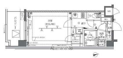 ＺＯＯＭ中野[1K/29.22m2]の間取図