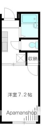 グリーンハイム[1K/21.57m2]の間取図