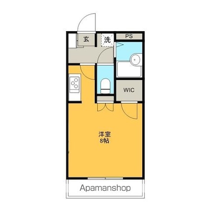 フレッサ昭和[1K/27.18m2]の間取図