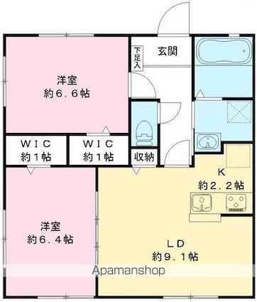 プルマーレ（ＺＥＨ）[2LDK/56.25m2]の間取図