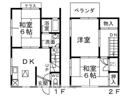 タウンＫ[3DK/48m2]の間取図