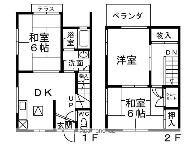 タウンＫ[3DK/48m2]の間取図