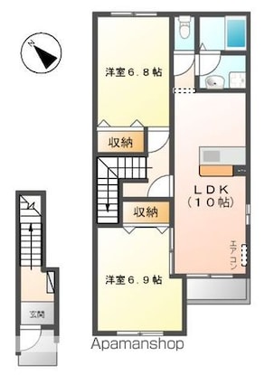 メゾン　グランシャリオ[2LDK/59.95m2]の間取図