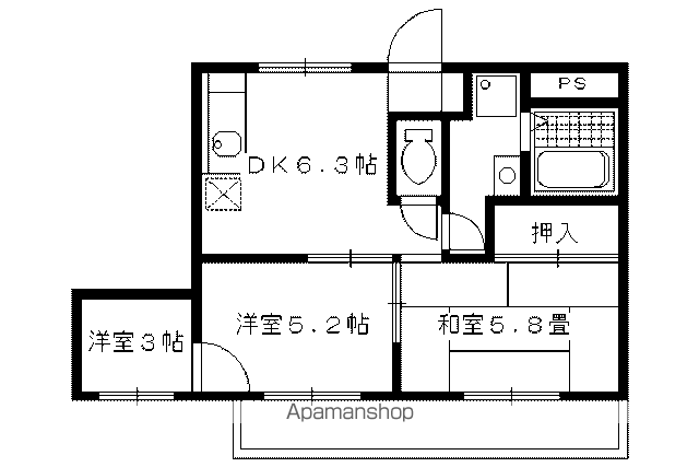 上阿達谷口マンションの間取り写真