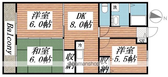 アピカールカシマの間取り写真