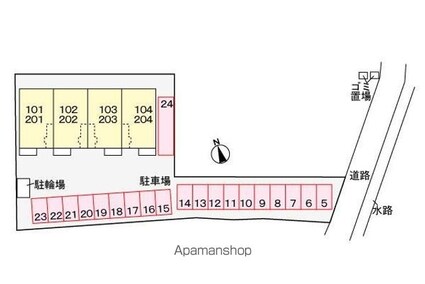 ポムドテールＴⅡ[2LDK/55.35m2]の配置図
