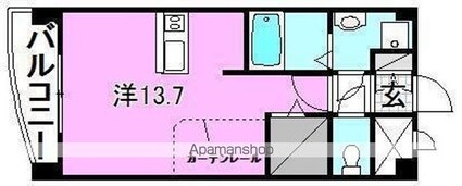 愛媛県松山市樽味２丁目[1R/35.03m2]の間取図