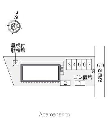 レオパレスアクテイー泉[1K/22.35m2]の配置図