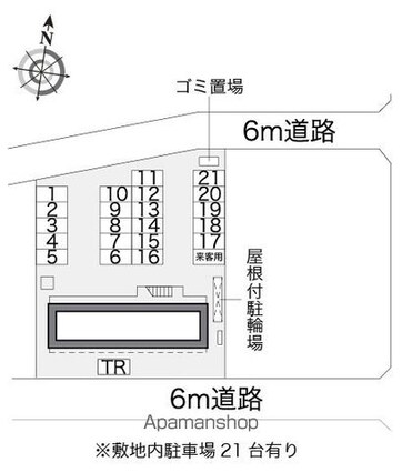 レオパレス五龍星[1K/23.18m2]の配置図