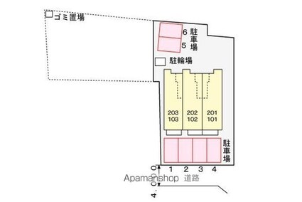 アンビエンテ[1K/35.18m2]の配置図