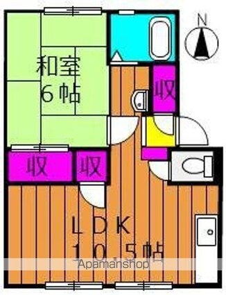 メゾンセンチュリー[2DK/38.58m2]の間取図