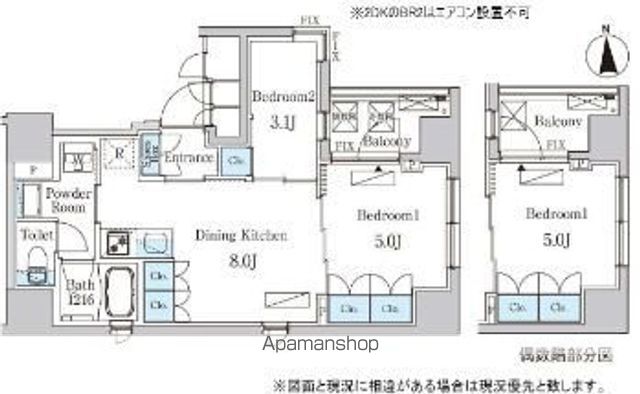 中央区湊のマンションの間取り