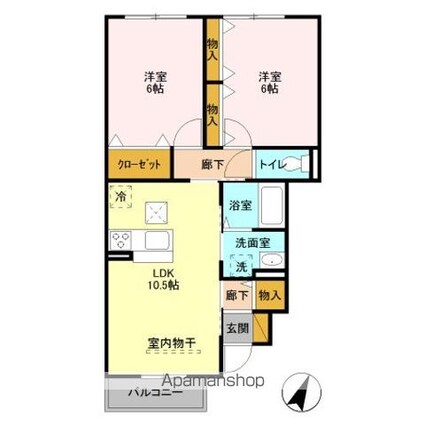 フェニックス　ＩＩ[2LDK/52.53m2]の間取図