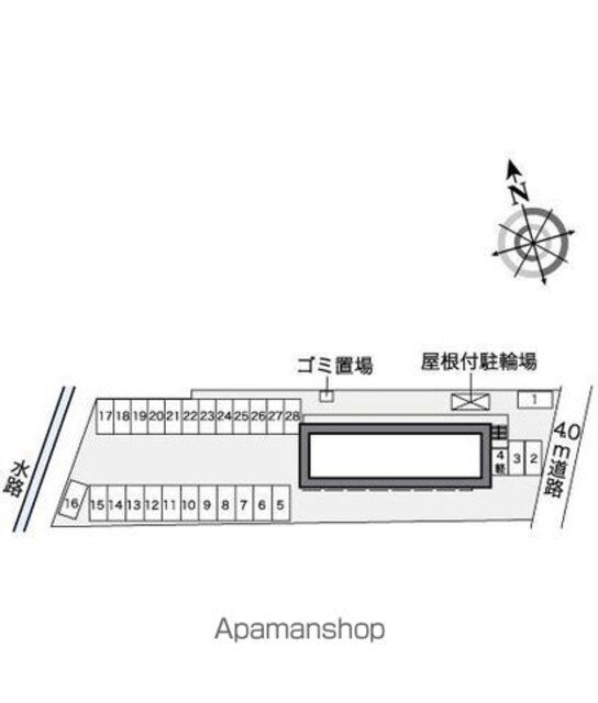 レオパレスアルカディア[1K/20.81m2]の配置図