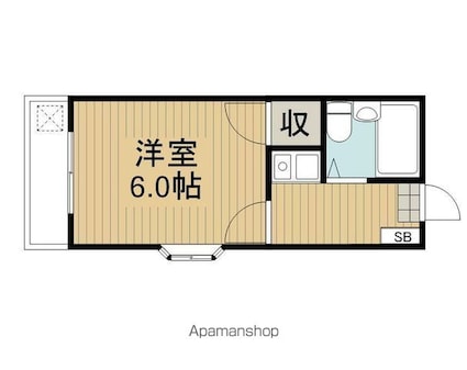 東京都杉並区成田東４丁目[1K/17.35m2]の間取図