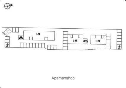 シャトル沖浜　Ｃ棟[1DK/28.6m2]の駐車場1