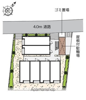 レオネクストトレゾールＫＳ[1K/20.75m2]の配置図