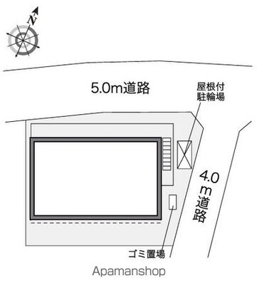 東京都練馬区貫井３丁目[1K/22.35m2]の配置図