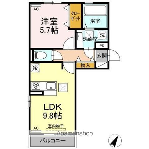 DーROOM渡鹿の間取り写真