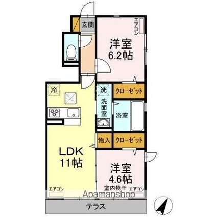コンフォートＲＭ[2LDK/50.68m2]の間取図