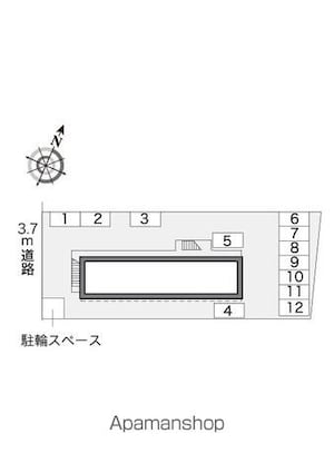 レオパレス韮崎[1K/28.98m2]の配置図