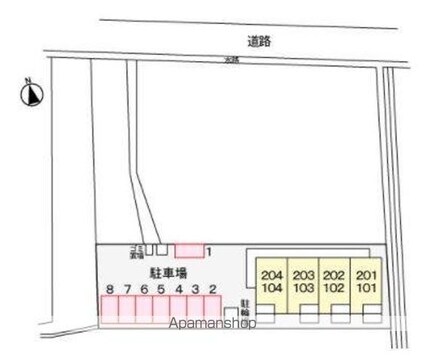 グランフィオーレ[1LDK/33.34m2]の配置図