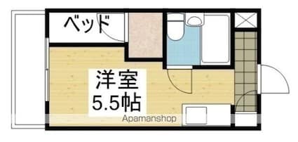 メゾンド・ルー清水町[1R/12m2]の間取図