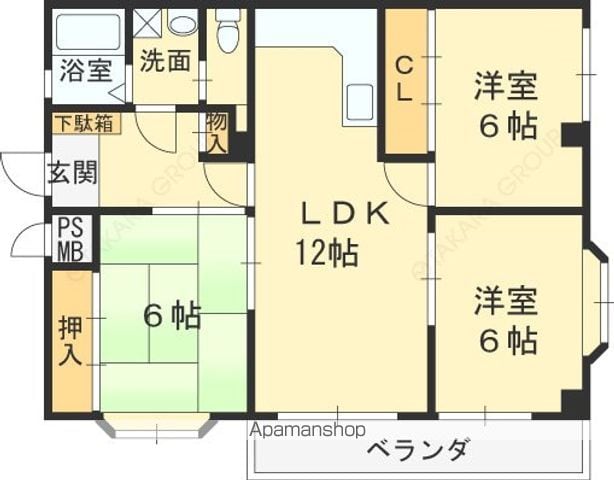 甲東イーストマンションの間取り写真
