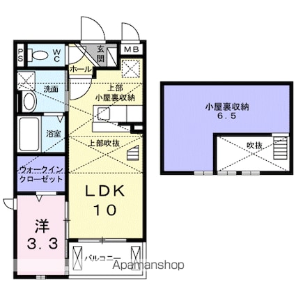 グリエラⅠ番館[1LDK/33.34m2]の間取図