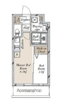 ＪＭＦレジデンス学芸大学[1DK/25.14m2]の間取図