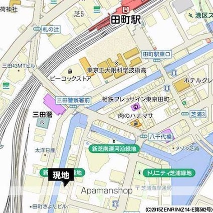ラクラス田町[1R/31.6m2]の配置図