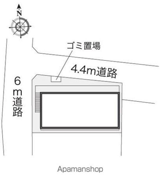 レオパレスコスモーＳ[1K/19.87m2]の配置図