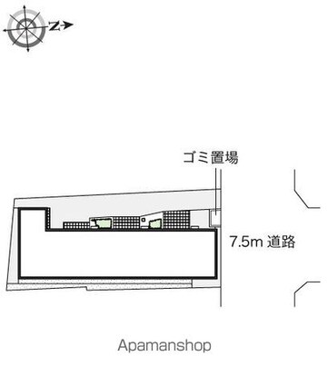 東京都練馬区練馬４丁目[1K/23.27m2]の配置図