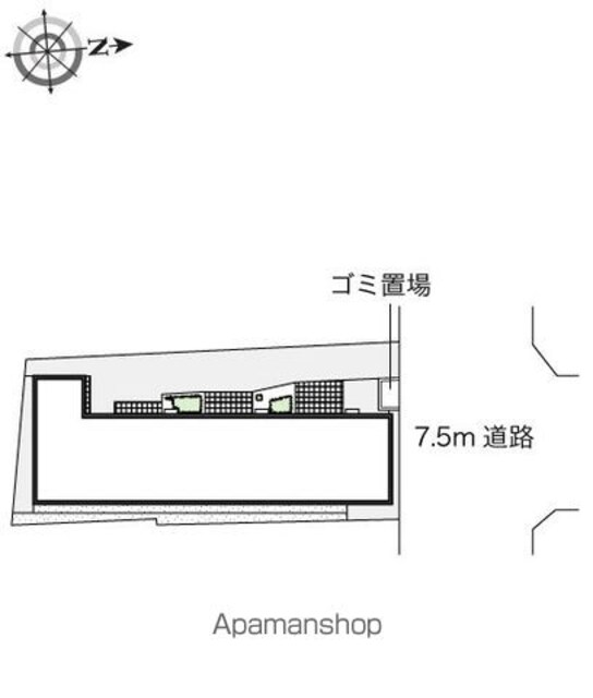 東京都練馬区練馬４丁目[1K/23.27m2]の配置図