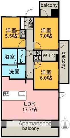 エスティメゾン萱場の間取り写真