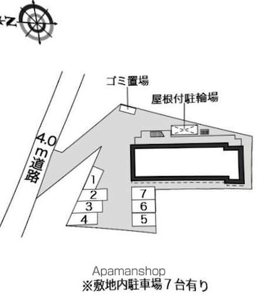 レオパレス吉野川[1K/19.87m2]の駐車場1