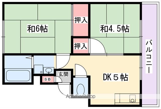 石橋ハイツの間取り写真