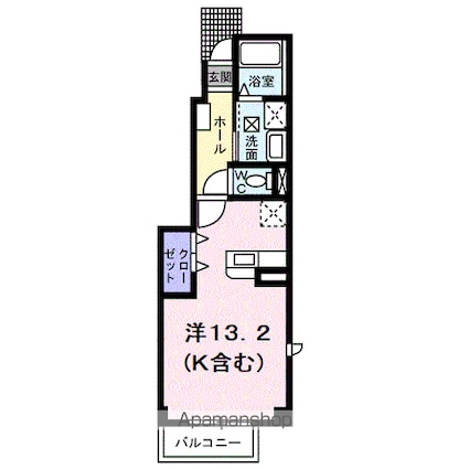 スティブル備後Ａ[1R/35.18m2]の間取図