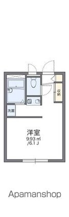 レオパレスビクトワール[1K/19.87m2]の間取図
