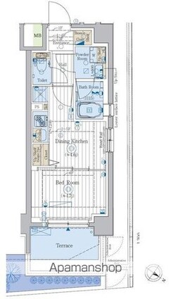 プラージュ　リュー　押上[1K/25.56m2]の配置図